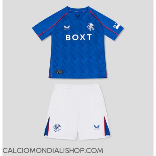 Maglie da calcio Rangers Prima Maglia Bambino 2024-25 Manica Corta (+ Pantaloni corti)